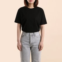 더팀 남여공용 베이직 20수 무지 라운드 반팔 티셔츠