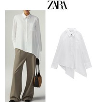포플린 언밸런스 ZARA 자라 여성 셔츠