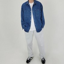 상준 오버핏 데님 청자켓