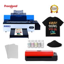 사진인화기 가정용프린터기 핸드폰사진인화기Procolor-DTF 프린터 L1800 DX5 티셔츠 가죽 후드 맞춤형 비, 03 R1390 with Oven_02 미국 플러그
