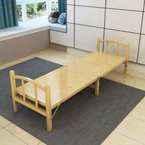 평상마루 브로몰딩접이식테이블 야외평상 대나무 침대 접이식 침대 1인 더블 점심 점심 낮잠 간단한 가정용 강화 하드 보드 1.2 미터 단단한 나무 1.5 미터 멋진 침대, 너비 150x 길이 197cm (두꺼운 갈색 와이, 0x0x0cm