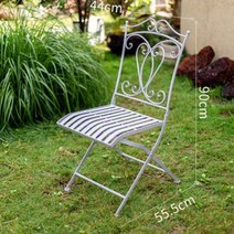 야외 실내 테라스 발코니 거실 마당 옥상 빈티지 앤틱 북유럽 접이식 고급스러운 녹슨 녹 서양 외국 카페 감성 테이블 오래된 입식 옛날 느낌 등받이 있는 의자 세트 하비리아, 흰색연철의자