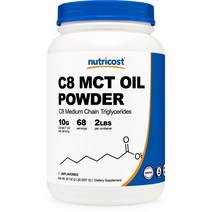 뉴트리코스트 C8 MCT 오일 파우더 1병 1lb 1서빙 10g 45회분 C8 MCT Oil Powder [1LB] [Unflavored], 1개