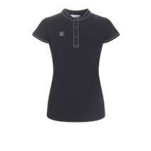 링스골프 여름 여성 소매트임 차이나카라 티셔츠 L21B2TO063_BK