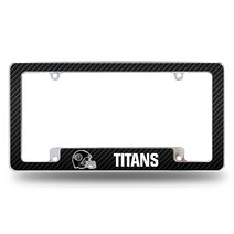 Rico Industries NFL 필라델피아 이글스 프라이머리 30.5 x 15.2cm(12 x 6인치) 크롬 전체 자동차 번호판 프레임 자동차/트럭/SUV용, Tennessee Titans, Black