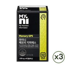 일동제약 마이니 포스파티딜세린 300mg 캡슐 식약처 인증 원료 PS 피에스 뇌 영양제 기억력 인지력 두뇌 건강 기능식품 징코 은행잎추출물 홍삼 아세로라 허브 분말 가루 남성 여성 중장년 부모님 뇌건강 효능 추천 홈쇼핑 만사성, 3개, 60캡슐