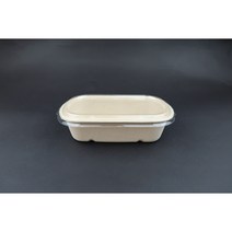 밀짚 펄프 용기 500ml (BH007) 뚜껑 세트 50개, 1개입