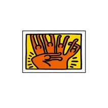Keith Haring 키스 해링 그림 작품 / 거실에 걸면 좋은 집꾸미기 그림액자 17, 화이트