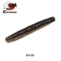 웜 기어 모터 ESFISHING 기교 10pcs 65mm 스틱 미끼 파이크베이스 실리콘 Pesca Isca 인공 낚시, SH08+65mm 10pcs