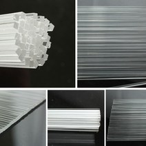 핸디밸리 3mm 투명 아크릴 봉 막대 픽 환갑 백일 여행 기념일 생일 케이크 케익 토퍼 만들기, 1개, 투명 아크릴 사각 15cm