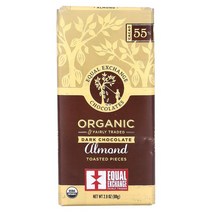 Equal Exchange Organic Dark Chocolate Almond Toasted Pieces 2.8 oz (80 g), One Color, One Size