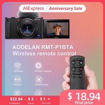 교체 소니 RMT-P1BT 무선 원격 셔터 릴리즈 A7IV RX100VII ZV-E10 ZV-1 ILME-FX3 A1 A9 A6100 A6400 A6600 호환, 단일옵션