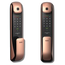 이지스 하이원플러스 번호 카드키 지문인식 푸시풀 현관도어록, 자가설치