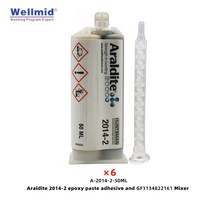 Araldite 2014-2 액형 에폭시 페이스트 접착제 고온 및 내 화학성 본딩 금속 전자 부품, [06] 6Pcs2014andMixer