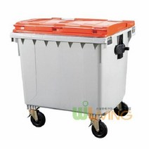 [태태몰] 분리수거함(HDPE) (상차용1100L/평면뚜껑) 휴지통 쓰레기통 음식물분리수거 +&10548, 쿠팡 초록_캔류
