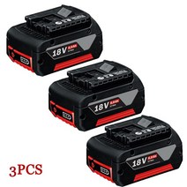 보쉬 호환 배터리 100% 18V 6.0A 리튬 이온 충전지 Bosch 6000mah 휴대용 교체 표시기 예비 전동 공구 용, 06 6A 3PSC