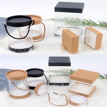 투명선물포장박스 케이스 투명사각케이스 투명포장상자 투명상자, 사각 10x12cm 브라운