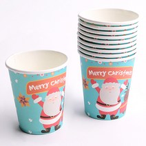 (주)파티해  크리스마스 파티컵 (10개입), 산타