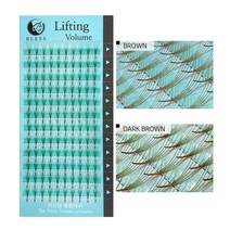 블레스 [다크브라운]리프팅볼륨래쉬 5D 러시안볼륨래쉬 속눈썹연장재료 닭발래쉬 컬러속눈썹, 1개, [다크브라운]컬종류-CC컬/컬굵기-0.07/컬길이-10mm