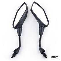 SPEEDWOW-모터사이클 백미러 스쿠터 바이크 오토바이 리어뷰 미러 범용 혼다 스즈키 야마하 가와사키용 8MM 10MM, [01] 8mm