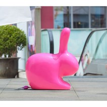 토끼조형물 토끼 조각상 모형 야외 장식품 정원 동물 인형 동상 조형물 FRP, 스물-핑크