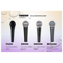 SHURE 58시리즈 보컬마이크 / PGA58 / SM58 / BETA58 SHURE 최고급 고성능보컬마이크 / 공연장 / 공연용 마이크 / 녹음실마이크, BETA58A