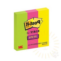 단디 포스트잇 형광노트 300매 컴퓨터메모지, 3.653-3형광