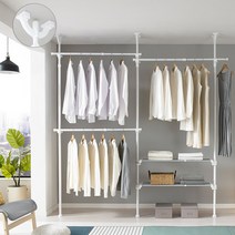 이지온 국민튼튼 드레스룸 고정식 선반 행거 2~7단 모음, 옵션11) EO-305W