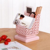 씨즌FARM 휴대폰거치대+3단펜꽂이 재택근무 책상정리 12x16cm P 연필꽂이 펜홀더/연필꽂이