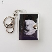 16 미니 작은 사진 앨범 열쇠 고리 1 2 인치 ID 인스턴트 Interstitial 스토리지 카드 도서 키 체인 애인 시간 메모리 선물, 2인치