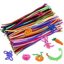 200 개 PCS 임의의 색상 파이프 클리너 Chenille Stem 6mmx12 인치 DIY 아트 공예품 장식, 보여진 바와 같이