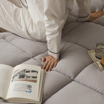 폭신폭신 구름 토퍼 매트리스 밴딩형, 그레이
