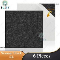 방음판 실내 방음 흡음 부스 음향 절연 패널 자체 접착 사각형 음악 스튜디오 흡수 벽 개, 48--Sesame Black, 0.8cm Medium Density