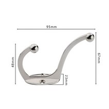1x 레트로 코트 수건 Entryway 욕실 벽 마운트 코트 모자 키 행거 나사, 은