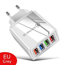 어린이집녹음기 장시간 소형 초소형 휴대용 볼펜 녹음기 USB 3 0 충전 전화기 어댑터 플러그 EU US 표준 아이폰 12 프로 맥스 태블릿 용 휴대용 벽 충전기, US Plug, 04 grey