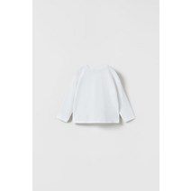 자라 ZARA 키즈 프리미엄 플레인 티셔츠 - 화이트 베이비 240753141