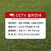 루리앤메리 스마트 안내판 24 CCTV 설치안내 표지판 주문제작형 팻말, B 타입