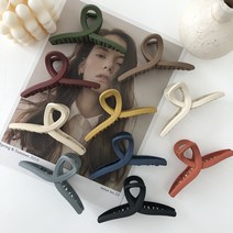 1+1 매트 꼬임 무광 올림머리 헤어집게핀 빅 왕 톤다운 사각 집게삔