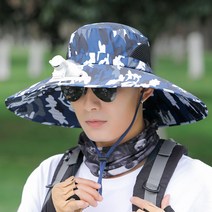 낚시 등산 선풍기 모자 아웃도어 통풍모자, 블랙