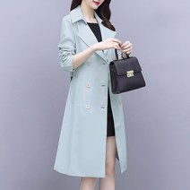 더블코트룩 가을옷 초 여성의류 고급품 트렌치바바리 봄 가을외투 무릎넘어 유행 클래식 타입 2445097099