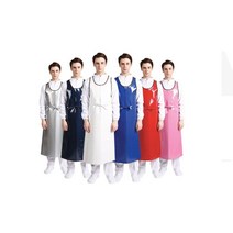 원피스형 방수 앞치마 세차 정육 명품 우레탄 코팅 주방 업소 작업, 실버ㅡ중