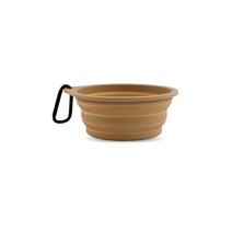 카르노코리아 반려동물 휴대용 캠핑용 식기 600ml, 브라운, 1개