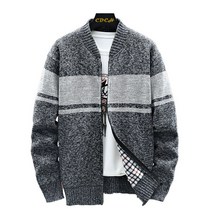 코디코치 남성 기모 니트 집업 투톤 가디건 스웨터 자켓