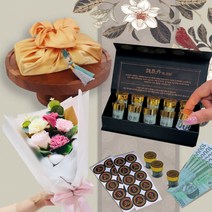 러블리팜 돈진단 5구 + 꽃다발 풀세트, 10구, 황금색