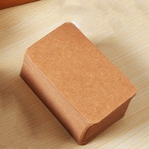 빈티지 빈 카드 DIY 인사말 낙서 단어 웨딩 파티 선물 두꺼운 크래프트 종이 엽서 재고 있음 100 피스, 03 Brown