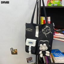 DFMEI.cross bag--캔버스 백 여 크로스 대용량 개성 심플 토트 대