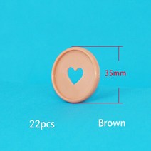 씨거적 볏짚거적 종자거적 버섯 구멍 바인딩 디스크 35mm 노트북 플라스틱 버클 플래너 바인더 링 사무, 06 Brown-22pcs