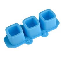 3홀 라운드 콘크리트 화분 석고 금형 DIY 아로마 테라피 양초 장식용, 09 Square-blue