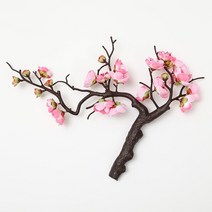 조화 트리 인테리어 매화 벚꽃 인공 실크 꽃 플로레스 사쿠라 나뭇 가지 홈 테이블 거실 장식 DIY 웨딩, 분홍색
