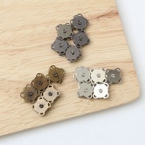 짱패브릭 (5개) 아플리케자석단추-10mm 자석단추, 10mm 블랙실버